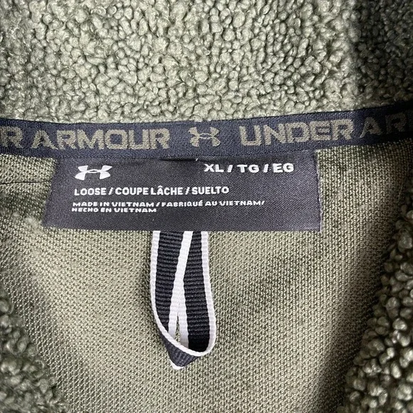 Under Armour‎ Jacket Mens XL Marine Green UA Mission 1/4 Zip 1366094-390 Hoodie